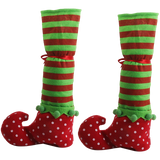 1 Pair Christmas Table Leg Covers Elf Elves Feet Shoes Legs Party Decorationg