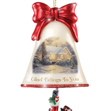 Christmas Ornaments- Thomas Kinkade Ringing In The Holidays Ornament Set