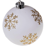 Large White Shatterproof Christmas Ornaments - 12 Pack Variety Bundle