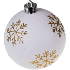 Large White Shatterproof Christmas Ornaments - 12 Pack Variety Bundle