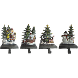 Lulu Decor Cast Iron Christmas Stocking Holder Set of 4 hooks