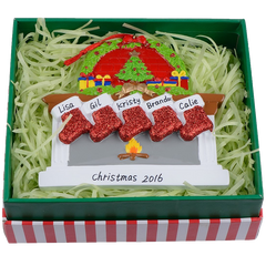 MAXORA Personalized Ornaments Fireplace Christmas Gift Box 5