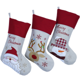 Wewill Brand Lovely Christmas Stockings Set of 3 Santa