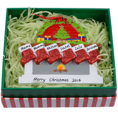 MAXORA Personalized Ornaments Fireplace Christmas Gift Box 5